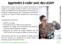 coder avec des Lego - infogrphie pose ta brique