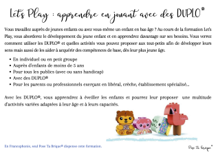 infographie Let's Play Duplo by Pose ta brique